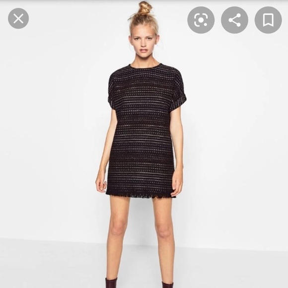 Zara Trafaluc Collection Fringe Dress Jacket Med - Picture 3 of 12